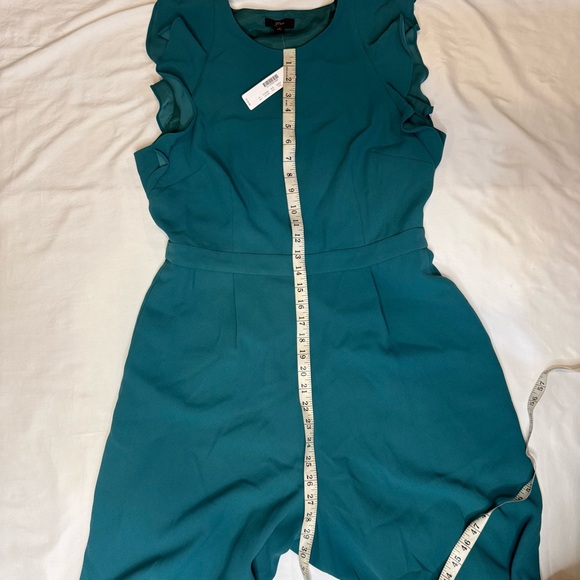NWT J. Crew Sleeveless Ruffle Jumpsuit Blue - Picture 8 of 16